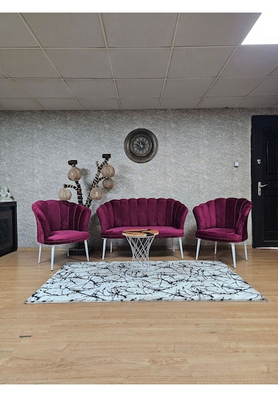 Zafir Papatya Çay Seti Koltuk Takımı Beyaz Boyalı Sivriltme Ayak, Balkon, Salon, Ofis, Cafe Koltuk Takımı Bordo Zafir Papatya Çay Seti Koltuk Takımı Beyaz Boyalı Sivriltme Ayak, Balkon, Salon, Ofis, Cafe Koltuk Takımı Bordo