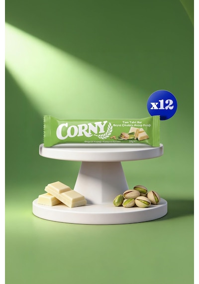 Corny Tam Tahıl Bar Beyaz Çikolata Antep Fıstığı X 12 Adet