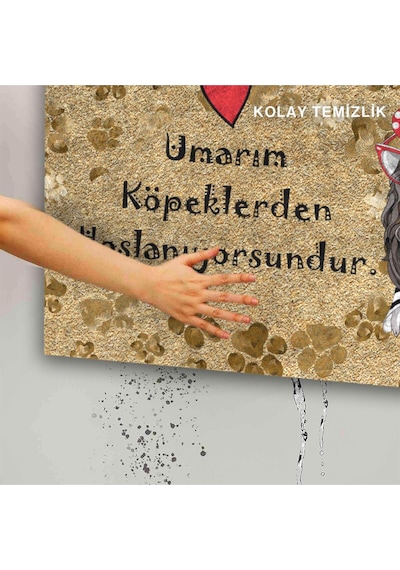 Dekoratif Kapı Önü Paspası - Kaymaz Taban 28 Çok Renkli