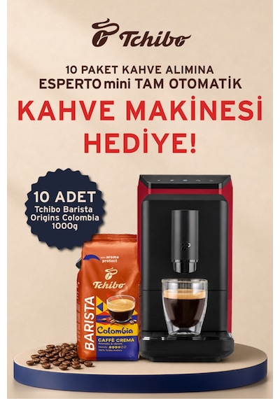 Barista Caffe Crema Colombia 10 KG + Esperto Mini Tam Otomatik Kahve Makinesi Hediye