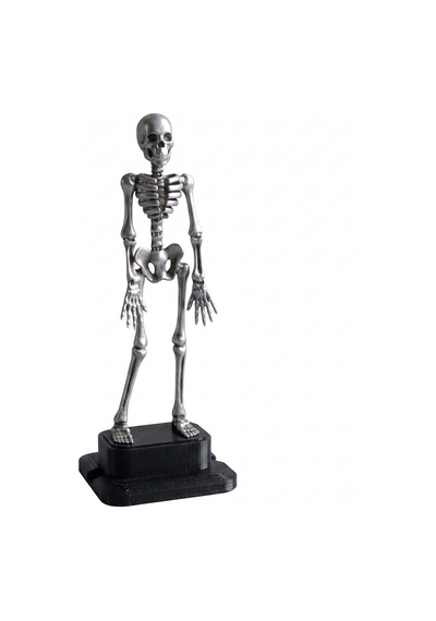 3d Baskı Gri Dans Eden İskelet Akvaryum Hava Taşı 18,5 Cm