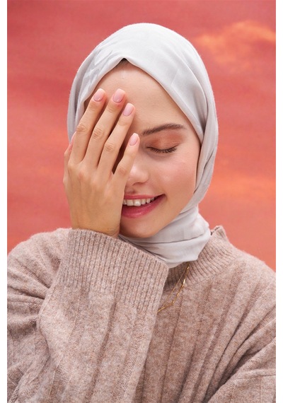 Carell Yazı Desen Jakar İtalyan İpekli Şal Gümüş Çok Renkli
