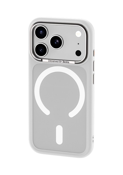 Apple Uyumlu iPhone 17 Pro  Kılıf M-safe Şarj Özellikli Benks Mist C-magnet Kapak Beyaz Beyaz