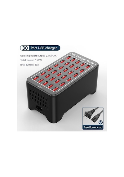 150w 30-port Usb Charger Statıon 30 Port Usb Şarj Istasyonu Çoklu Şarj Aleti