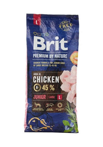 Premium By Nature Junior Large, Büyük Irk - Genç Köpekler İçin, Tavuk Etli Kuru Mama, 15 Kg