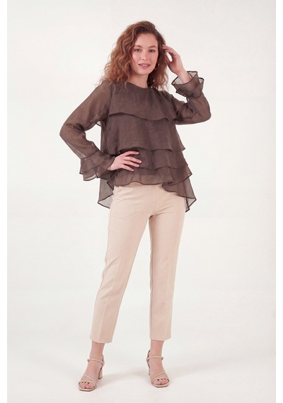 Lela Bayan Bluz 6835049 Kahve