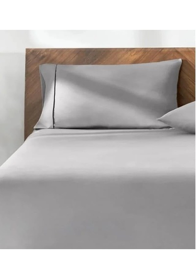 %100 Pamuk 2&apos Li Yastık Kılıfı 50x70 Cm Gri 50 x 22