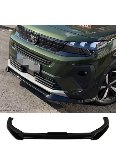 Peugeot Partner Ön Lip Plastik Parlak Siyah Karlık-ön-ek-bodykit 2021 2022 2023 2024 2025