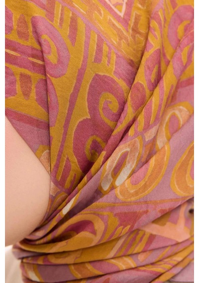 Silk Home Dört Mevsim Antik Motif Viskon Velora Eşarp 6420 Pastel Lila