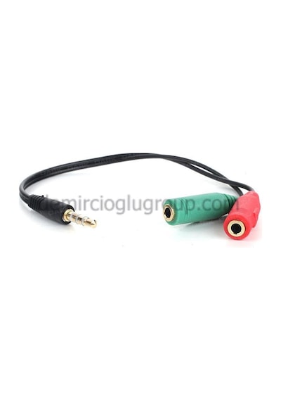 Dark 2X3.5Mm Stereo Dişi - 4Pin 3.5Mm Stereo Erkek