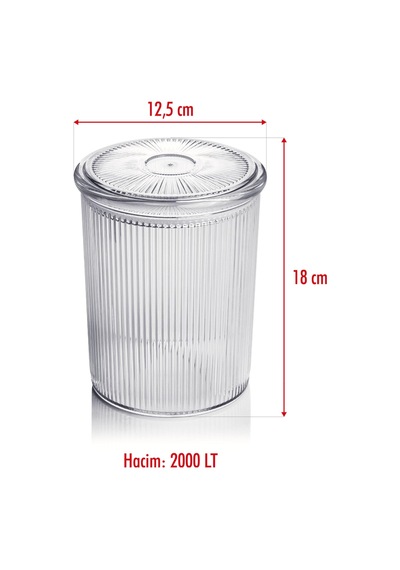 9'lu Barok Yuvarlak Büyük Kavanoz Seti & Saklama Kabı & Erzak Kabı 9 2000 Ml Sarı