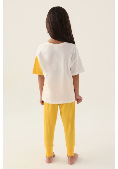 U.s. Polo Assn Lisanslı Rose Krem Kız Çocuk Pijama Takımı 5274-43160 Krem