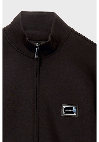 Emporio Armani Modal Kumaş Dik Yaka Fermuarlı Sweat Erkek Sweat Em006821 Af17545 U6030 Koyu Kahve Koyu Kahverengi