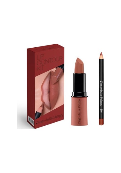 Diego Dalla Palma Lip Contour Kit Lipstick 504 + Dudak Kalemi 504 - Sweet Gianduia