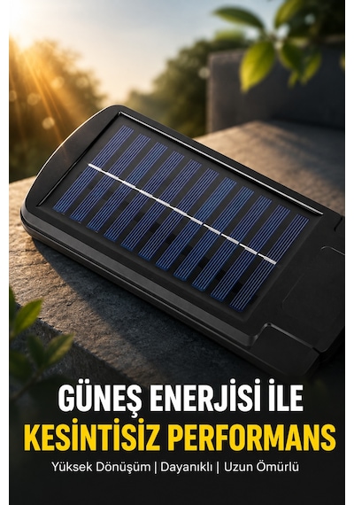 Hareket Sensörlü Solar Duvar Lambası 6 Cob Led 3 Modlu Uzaktan Kumandalı Bahçe Dış Mekan Aydınlatma