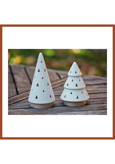 Bezos Modern Çam Ağacı Formlu Tealight Mumluk Seti Yılbaşı Dekoratif Mum Tutucu Pro Çok Renkli