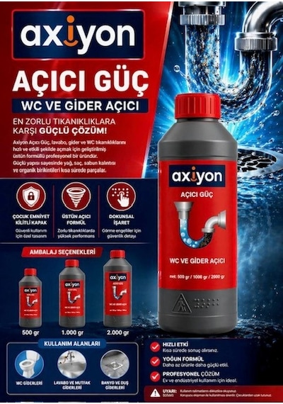 Axiyon Wc Lavabo Gider Açıcı 1 Kg