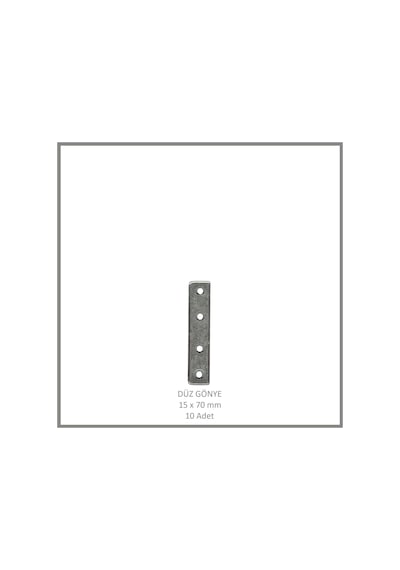 Düz Gönye, Sac Gönye, 15 X 70 Mm 10 Adet Metalik