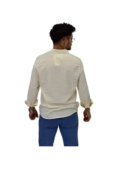 Erkek Spor Silim Fit Uzun Kol Gömlek G5011 Bgl-st04495 Krem Erkek Spor Silim Fit Uzun Kol Gömlek G5011 Bgl-st04495 Krem