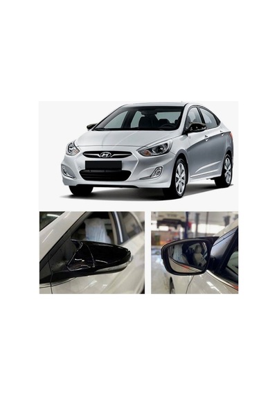 Hyundai Accent Blue Yarasa Ayna Kapağı Sinyalli 2012-2018 Uyumlu İthal Pianoblack Abs Plastik A+ Kalite
