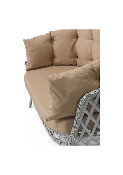 Viola Serisi 1. Sınıf 2+1+1 Beyaz Rattan Cappucino Minder Bahçe Balkon Oturma Koltuk Takımı Viola Serisi 1. Sınıf 2+1+1 Beyaz Rattan Cappucino Minder Bahçe Balkon Oturma Koltuk Takımı