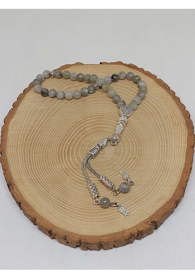 Yasamtohumu Labradorit Taşı Açık Renk 33lük Tesbih 6mm 17095 Çok Renkli