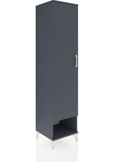 Hyperion Dolap 4 Raflı Tek Kapaklı 44x44x195 Antrasit-antrasit Antrasit