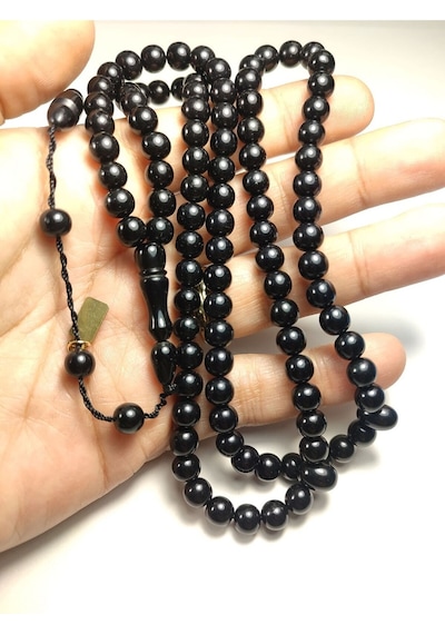 İskeçe Tesbih Exclusive Zeyn Usta Eseri İmzalı Çift Zımpara Çift Cilalı Sıkma Kehribar Namaz Tesbihi 4576