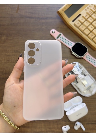 Samsung Galaxy S23 Fe Uyumlu Süper İnce Mat Ultra Thin Silikon Kılıf Şeffaf