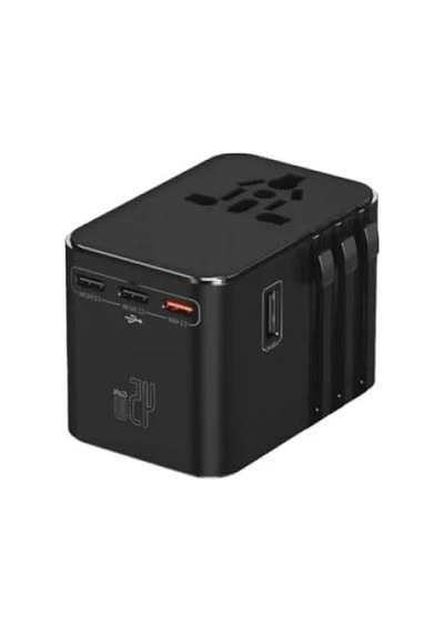 Evrensel Seyahat Priz Dönüştürücü Adaptör - 45w, 2x Usb Ve 3x Type-c Girişi