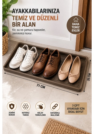 Multitray 71x35 Cm Büyük Boy Çok Amaçlı Tepsi Ayakkabılık, Saksı Altı, Evcil Hayvan Mama Alanı Ve Temizlik Dolabı Koruyucu Tepsi Kahverengi Multitray 71x35 Cm Büyük Boy Çok Amaçlı Tepsi Ayakkabılık, Saksı Altı, Evcil Hayvan Mama Alanı Ve Temizlik Dolabı Koruyucu Tepsi Kahverengi