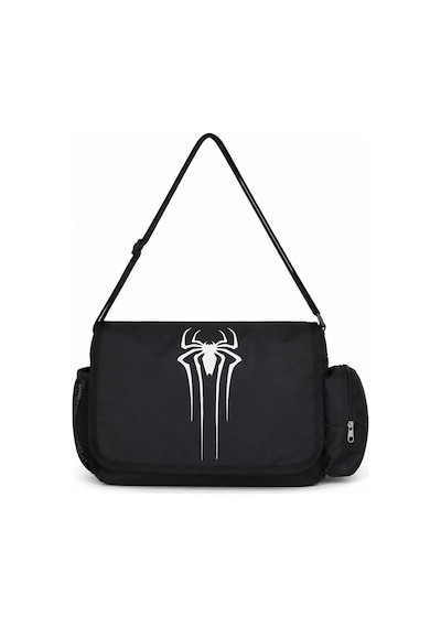 Sevbano Spider-man Örümcek Adam Film Kahramanı Baskılı Unisex Okul, Spor, Siyah