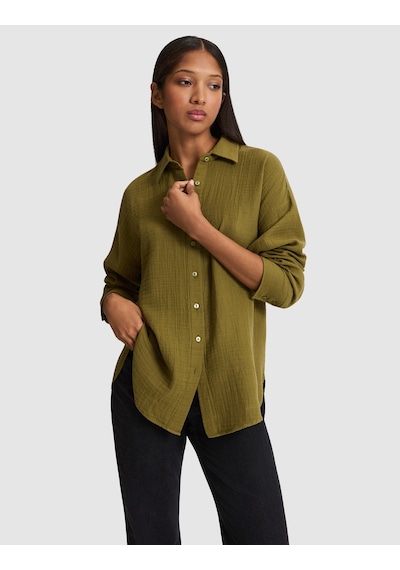 Pierre Cardin Kadın Haki Gömlek Desenli 50328655-vr027