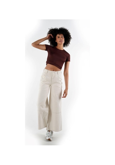 Alexandergardı Bisiklet Yaka Crop T-shirt B24-326a 001