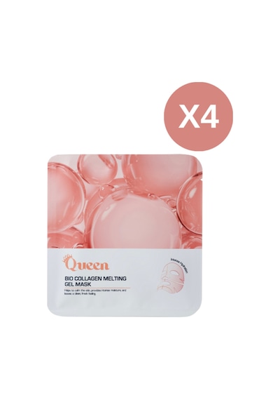 Bio Collagen Melting Gel Mask Kolajen & Hyaluronik Asit Nemlendirici Yüz Maskesi 4'lü Paket