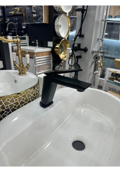 Fleko Mustang-c120 Pirinç Mat Siyah Lavabo Bataryası Diğer