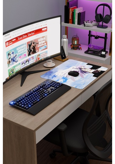 Angel Beat S Anime V1 - 48x40 Xl Gaming Kauçuk Kaymaz Taban Mouse Pad Fare Altlığı