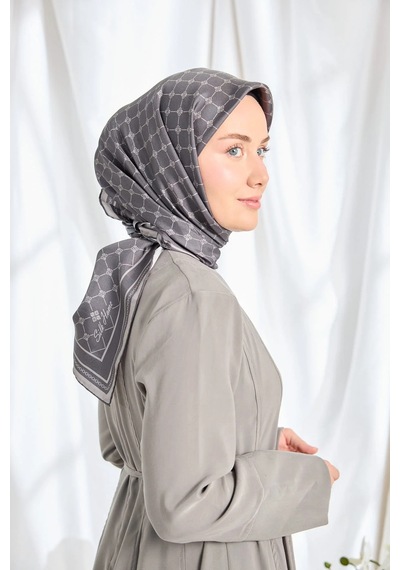 Silk Home %100 Twill İpek Eşarp S539 Füme