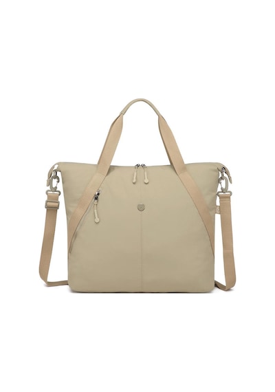 Smart Bags Mikro Poly Kumaş Büyük Boy Kadın Omuz Çantası 3335 Vizon