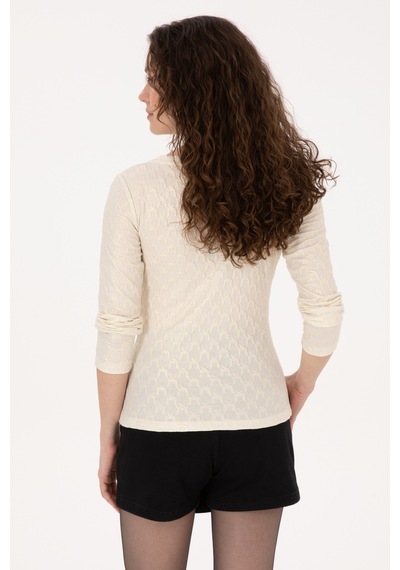 U.S. Polo Assn. Kadın Krem Sweatshirt 50309441-VR256