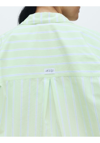 Marks & Spencer Çizgili Pijama Üstü T37003703T Yeşil