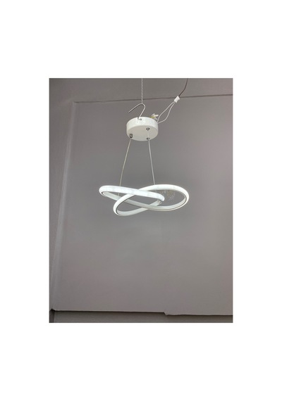 Yüksek Aydınlatmalı Kardelen Model Beyaz Gövde Rengi Sarkıt Modern 3 Renk Led Avize
