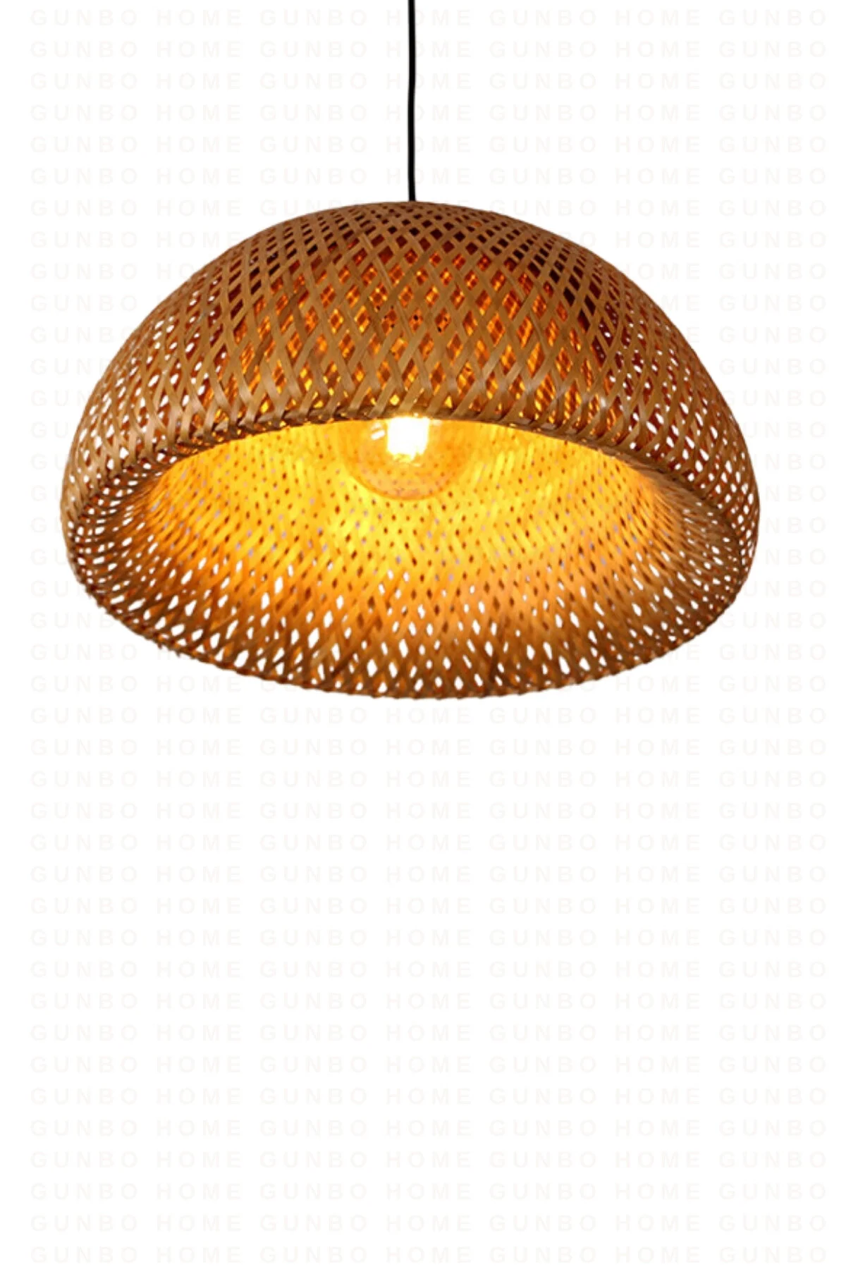 Bohem Bambu Boja Pendant Sarkıt Avize Lamba 35 Cm - Iskandinav, Modern, Bohem, Rattan Aydınlatma Bej