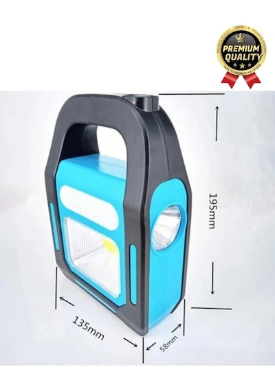 Çok Amaçlı Güneş Enerjili Powerbank Usb Şarj Edilebilir Su Geçirmez Solar Işıldak Fener Kamp Lambası