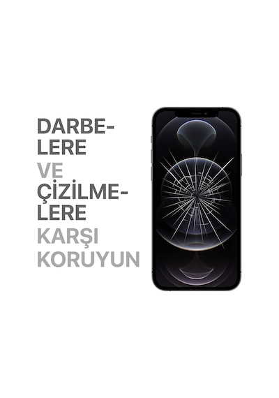 Apple iPhone Uyumlu 12/12 Pro Için Ekstra Güçlü Tam Koruma Sağlayan Lazer Kesim Premium Ekran Koruyucu