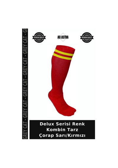 Grey Cat Delux Serisi Renk Kombin Tarz Çorap Sarı/kırmızı Diğer