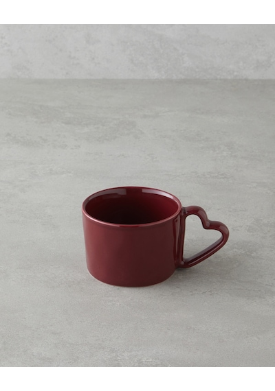 English Home Sweethearts Stoneware 2'li Kupa 285 Ml Bej Bordo Bej Bordo