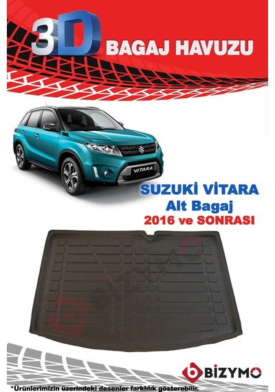 Suzuki Vitara Suv 5 Kapı Alt 2016 ve Sonrası 3D Bagaj Havuzu Bizymo