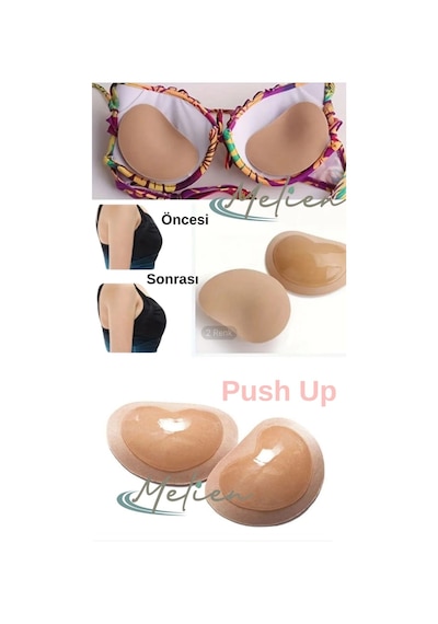 Ten Silikon Yapışkanlı Abiye Gelinlik Elbise Mayo Göğüs Kaldırıcı Push Up Dolgulu Sütyen Pedi