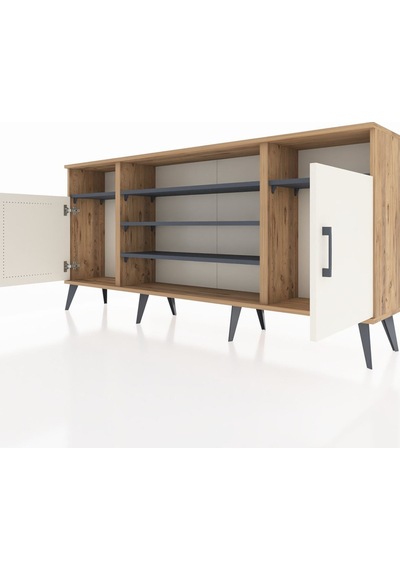 Arges Konsol 5 Raflı 2 Kapaklı 176x30x83 Çam-aytaşı/antrasit Aytaşı/antrasit Arges Konsol 5 Raflı 2 Kapaklı 176x30x83 Çam-aytaşı/antrasit Aytaşı/antrasit